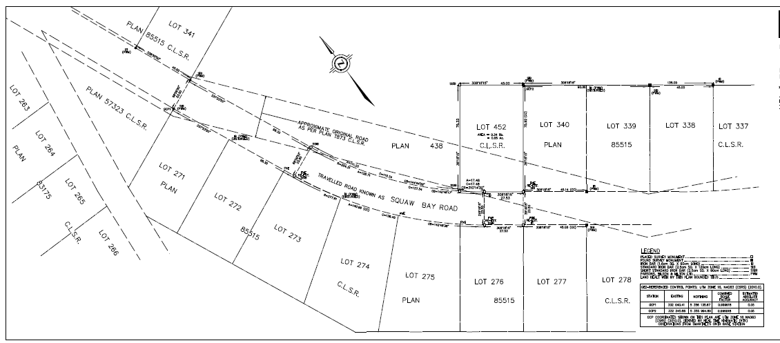 First Nation Subdivision Support — specimen survey plan